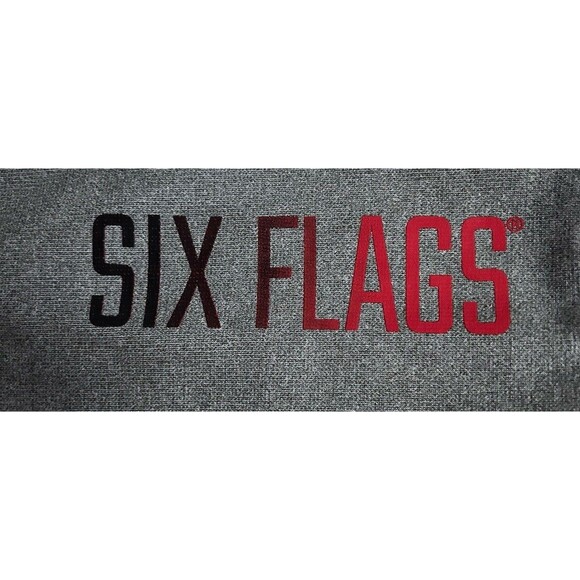 The Flash Men's Medium Gray Hoodie With Flash Logo Six Flags - Picture 9 of 9